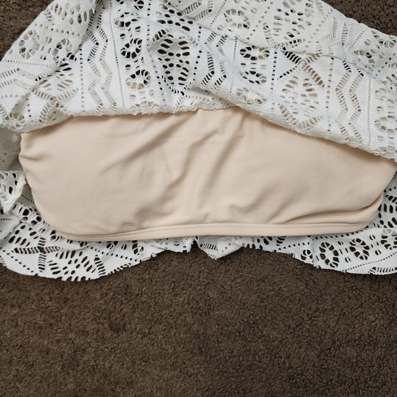 Ivory Crochet Bikini Top, Women's XS - Picture 4 of 7